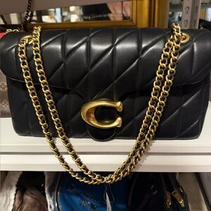 New Huge quilted authentic  Coach tabby 33